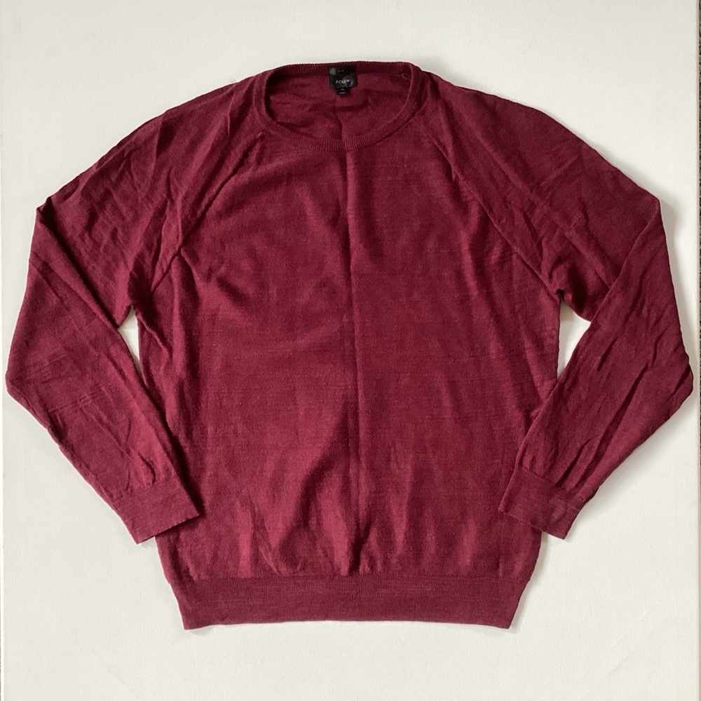 J. Crew Dark Red Crewneck Sweater